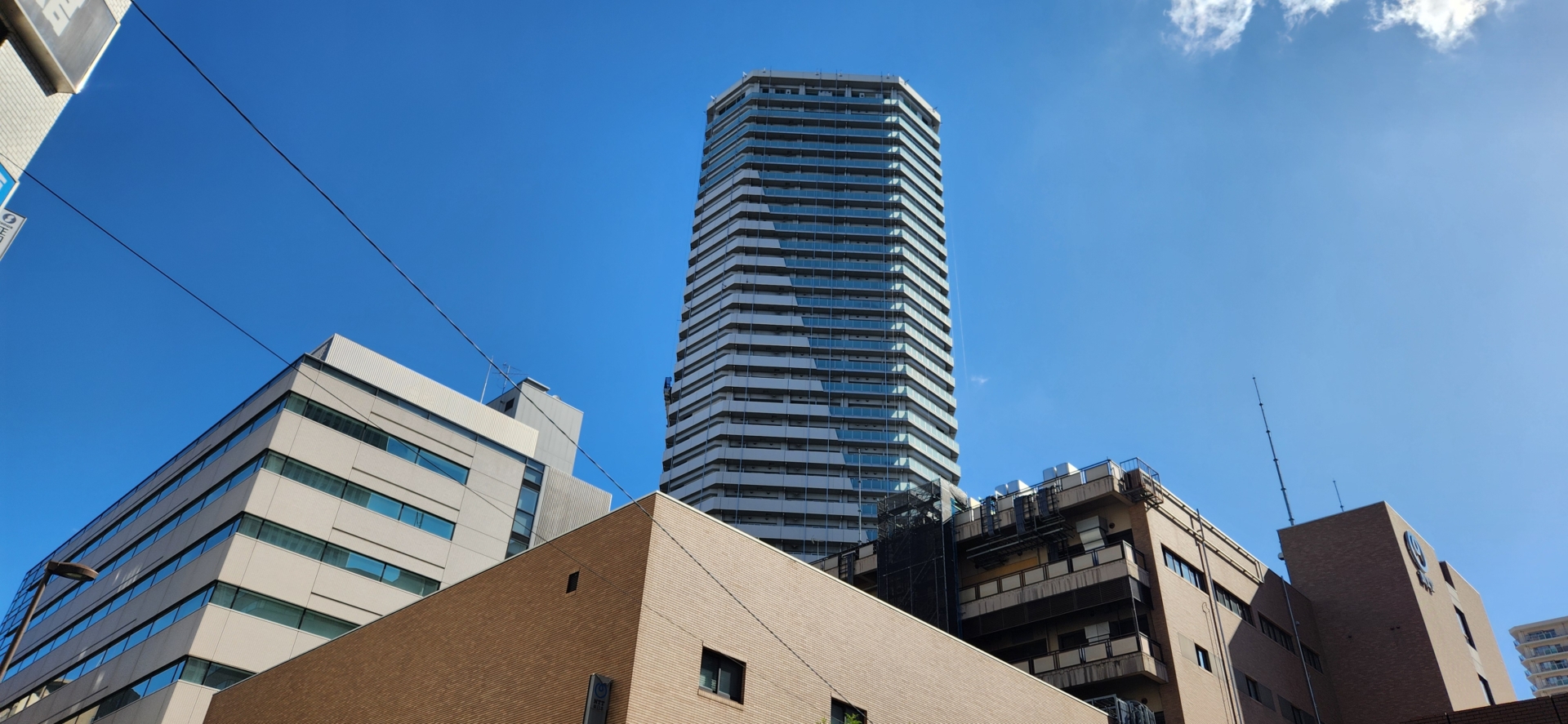 外壁工事/外壁洗浄（修繕工事）：04_施工中