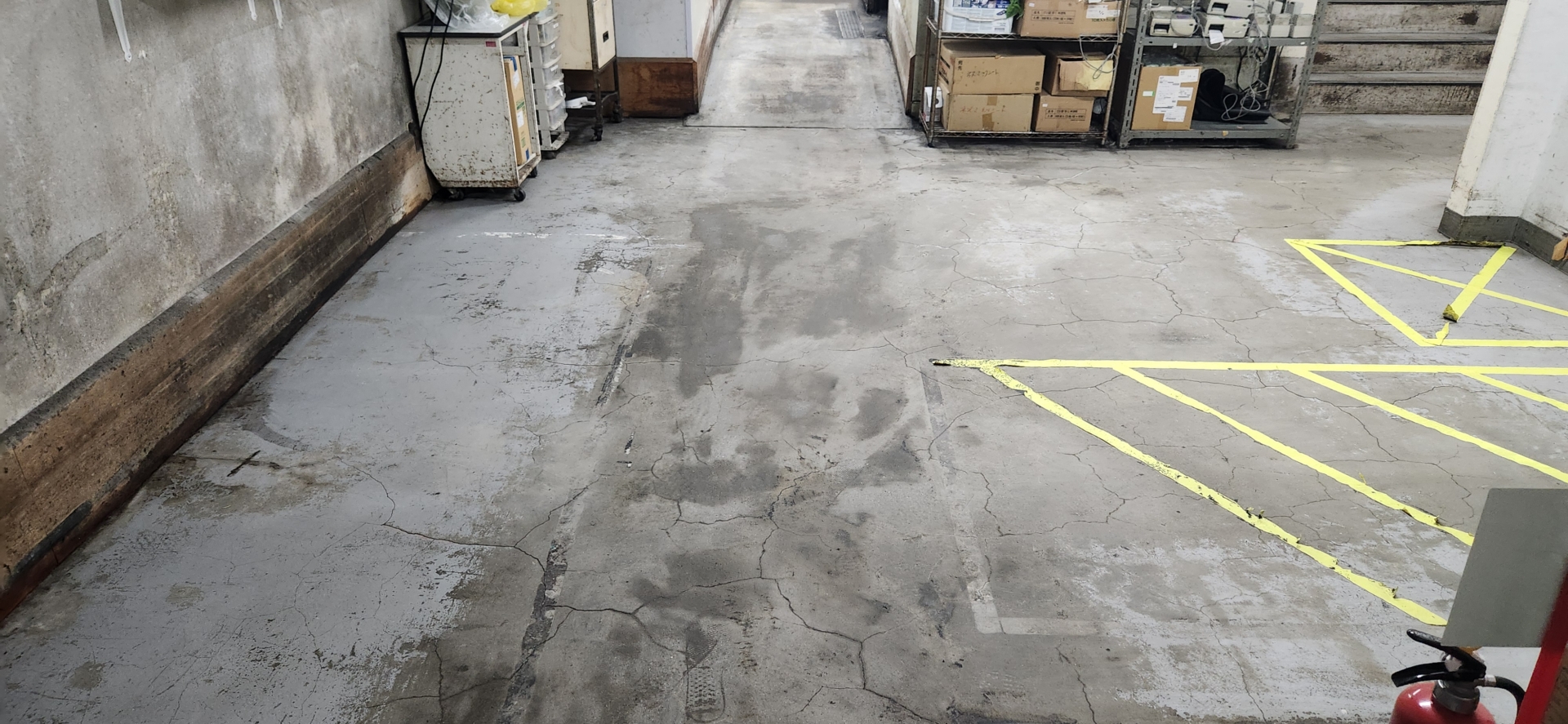 モルタル油除去洗浄/床清掃：③施工後